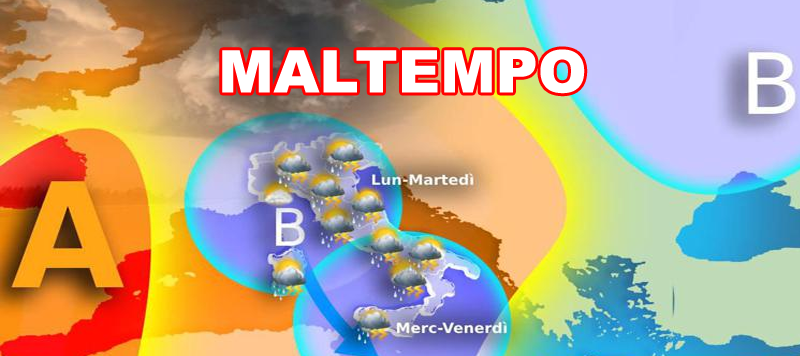 Il Meteo. Settimana con pioggia e maltempo